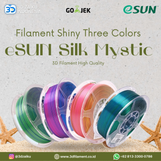 eSUN Silk Mystic 3D Filament Shiny Three Colors 3D Print Neat Winding - Copper Purple Green